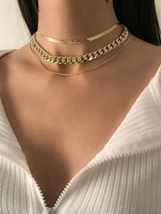 Chains Hollow Solid Color Necklaces Accessories Dainty Necklace