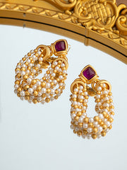 Geometric Tasseled Drop Earrings