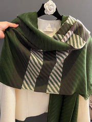 Urban Imitated Cashmere Stripped Warm Shawl&Scarf
