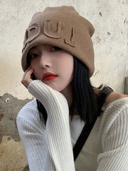 Original Simple 5 Colors Letter Applique Knitting Hat