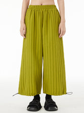 Ninth Pants Drawstring Striped Wide Leg Pants Bottoms
