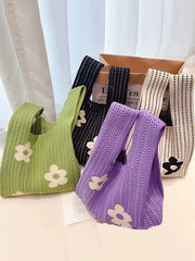 Floral Printed Hollow Handbags Bags Accessories