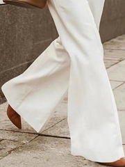 Loose Wide Leg Solid Color Casual Pants Bottoms