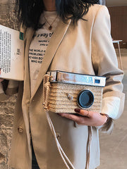 Urban Straw Weave Shoulder Bag