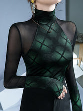 Split-Joint Long Sleeves Skinny High Neck T-Shirts Tops
