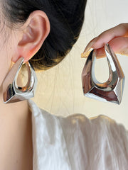 Geometric Hollow Normcore Drop Earrings