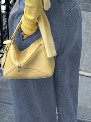Loose Pleated Solid Color Jean Pants Bottoms Trousers