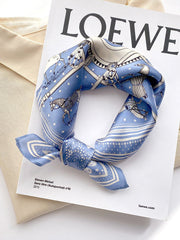 Animal Printed Silk Square Scarf