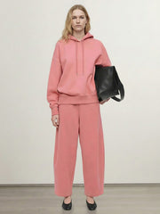Pockets Solid Color High Waisted Loose Pants