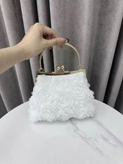 Flower Shape Lock Shiny Mini Bags Evening Bags & Clutches