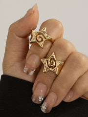Hollow Star Shape Normcore Rings Accessories