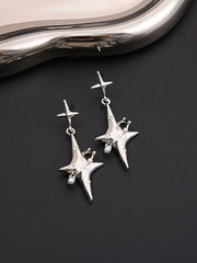 Geometric Star Shape Normcore Drop Earrings