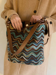 Split-Joint Striped Tote Bags Handbags Bags
