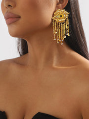 Eye Shape Geometric Tasseled Earrings Accessories Drop Earrings