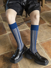 Casual Skinny Leg Checkered Socks Accessories