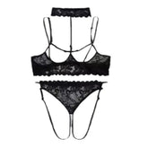 2 Piece Set Western Black Lace Trim
