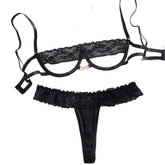 2026 Western Black Bra Lace Lingerie Sets Three Point See Through Erotic Suits