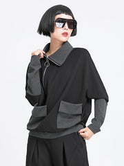 Original Split-Joint Lapel T-Shirts Sweatshirt Tops