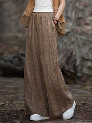 Elasticity Pockets Tie-Dyed Wide Leg Trousers Casual Pants Bottoms