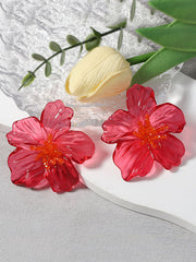 Flower Shape Slightly Sheer Earrings Accessories