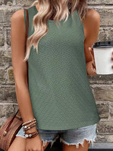Solid Color Loose Sleeveless Round-Neck Vest Top