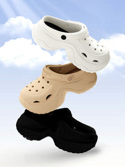 Hollow Round Cut Sandals Platform Shoes Crocs