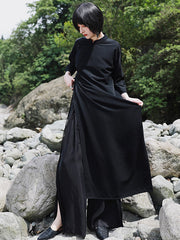 Vintage Solid Buckle Long Cheongsams