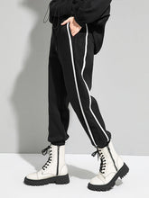 Casual Loose Drawstring High-Waisted Pants