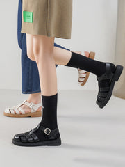 Hollow Round-Toe Sandals Gladiators