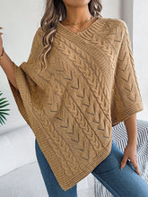 Solid Color Half Sleeves Loose V-neck Cape