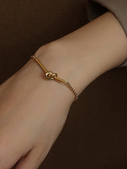 Simple Gold Silver Solid Color Chain Bracelet Accessories