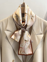 Contrast Color Floral Printed Scarf Hair Band