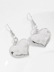 Chains Geometric Heart Shape Normcore Drop Earrings