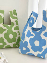 Floral Printed Woven Handbag Bags Accessories