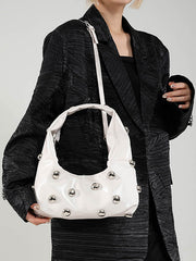 Geometric Rivet Shoulder Bags Handbags
