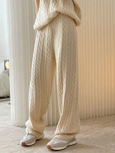 Original Creation Wide Leg Loose Jacquard Solid Color Casual Pants Bottoms