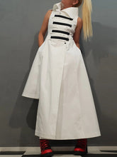 Buttoned Split-Joint Irregular Clipping Loose Lapel Shirt Dress Maxi Dresses