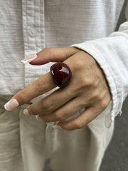 Geometric Shiny Slightly Sheer Rings Accessories