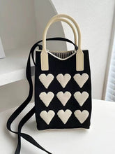 Heart Print Split-Joint Handbags Crossbody Bags Bags