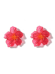 Flower Shape Slightly Sheer Earrings Accessories