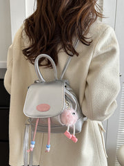 Contrast Color Geometric Handbags Backpack