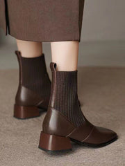 Solid Color Split-Joint Chelsea Boots Boots