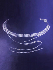 Rhinestone Tasseled Necklaces Accessories Body Chain Accessories