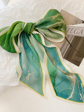 Vintage Tie-Dyed Silk Imitation Pleated Scarf