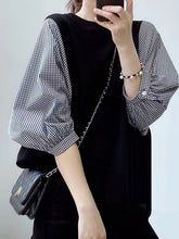 Split-Joint Half Sleeves Loose Round-Neck T-Shirts