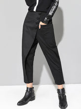 Leisure Irregularity Solid Color Harem Pants
