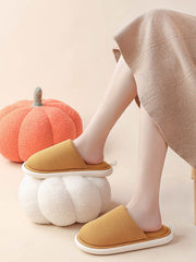 Round-Toe Split-Joint Slippers