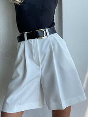 Solid Color Loose Shorts Bottoms