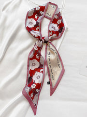 Original Floral Printed Hair Band&Silk Scarf