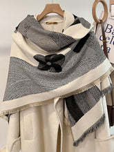 Contrast Color Fringed Keep Warm Printed Striped Shawl&Scarf
